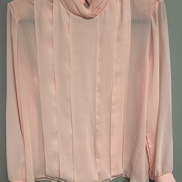 Vintage Sheer Pastel Pink Women’s Large Blouse - Picture 4 of 11